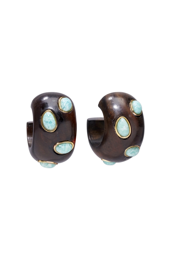 Acacia Earrings in Amazonite - Multi
