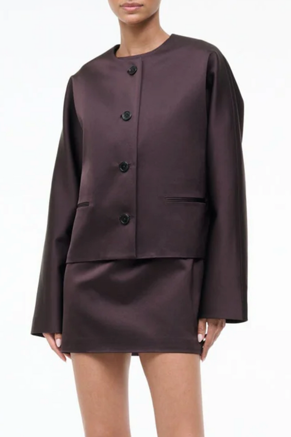 Liz Cropped Jacket - Earth
