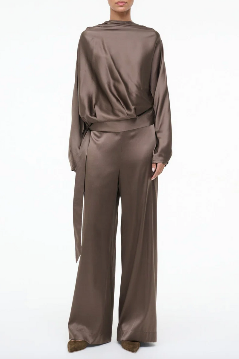 Phoebe Silk Top - Truffle