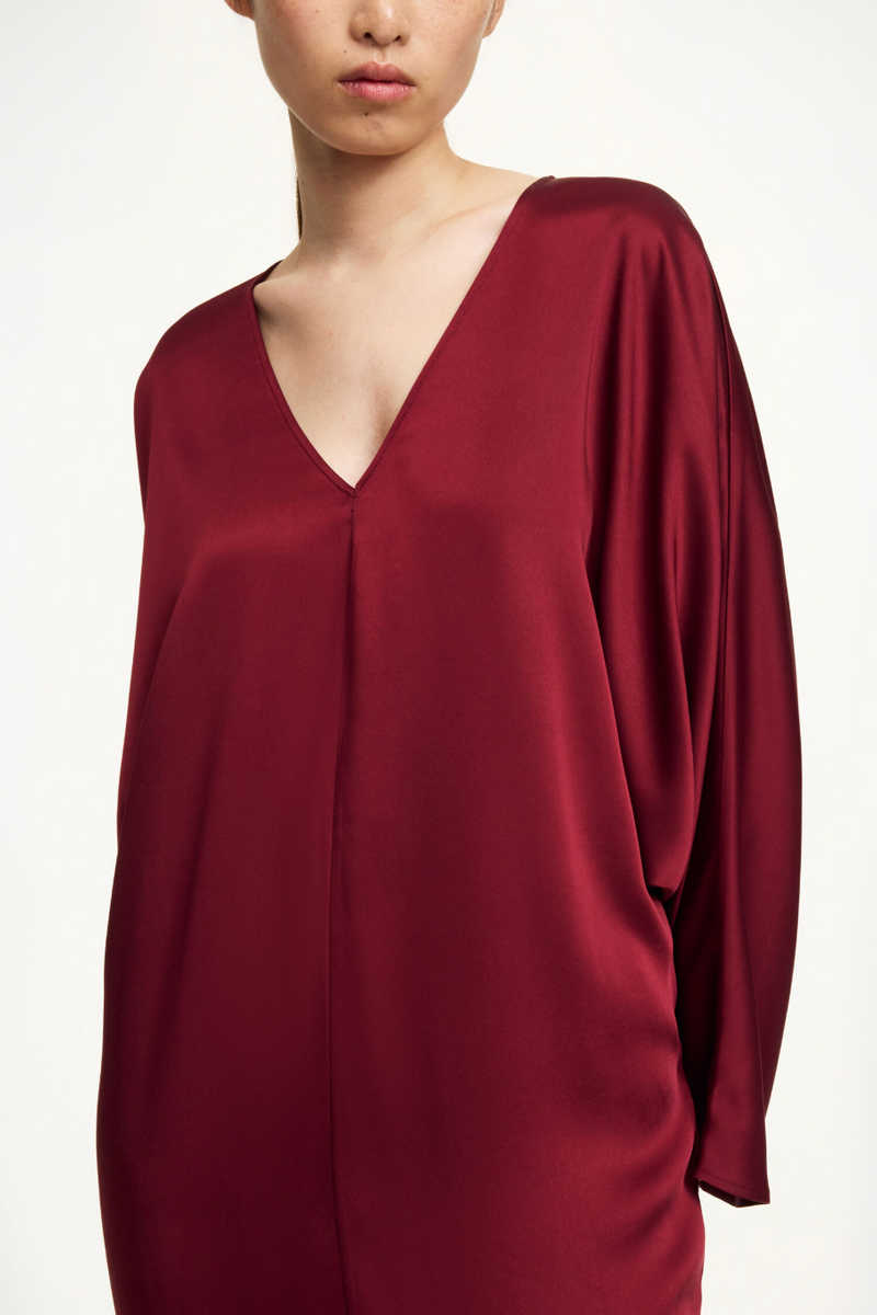 Lucina Dress - Cabernet