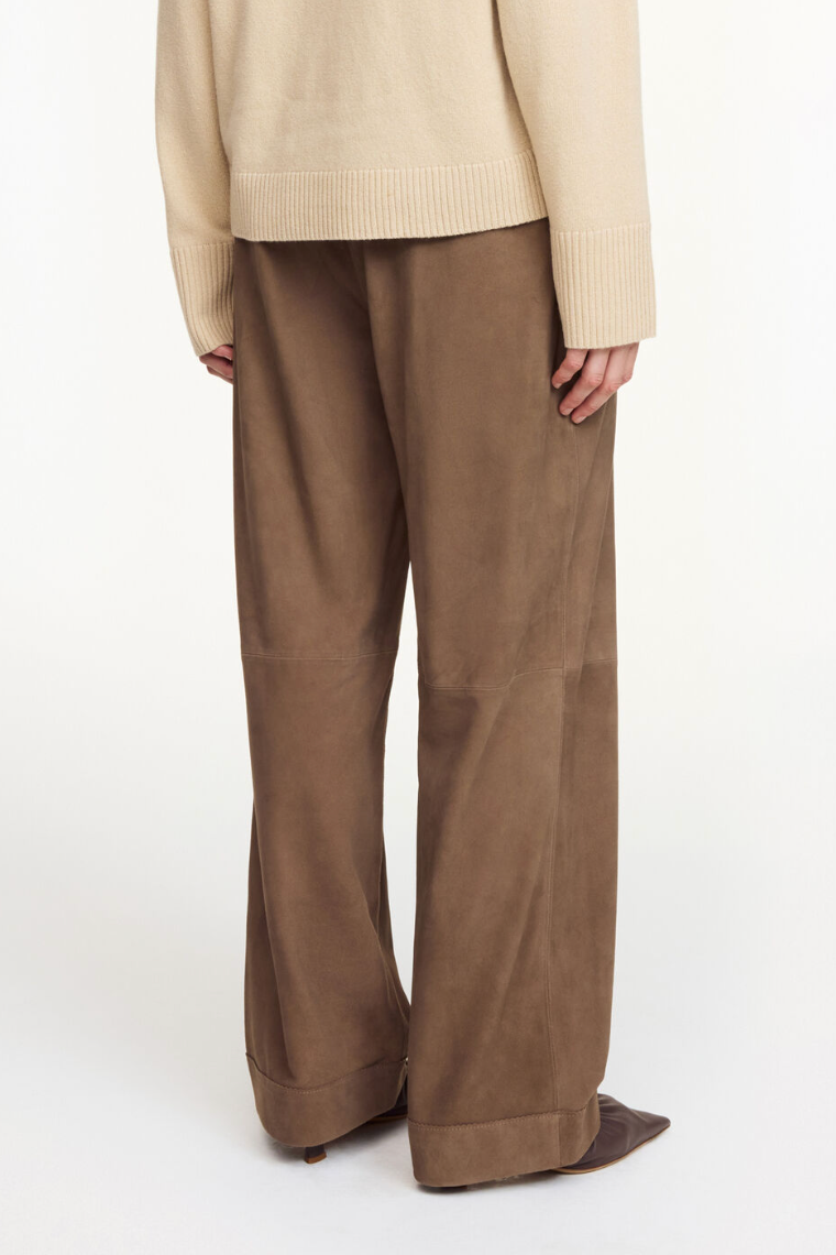 Joanni Suede Trousers - Chocolate Chip