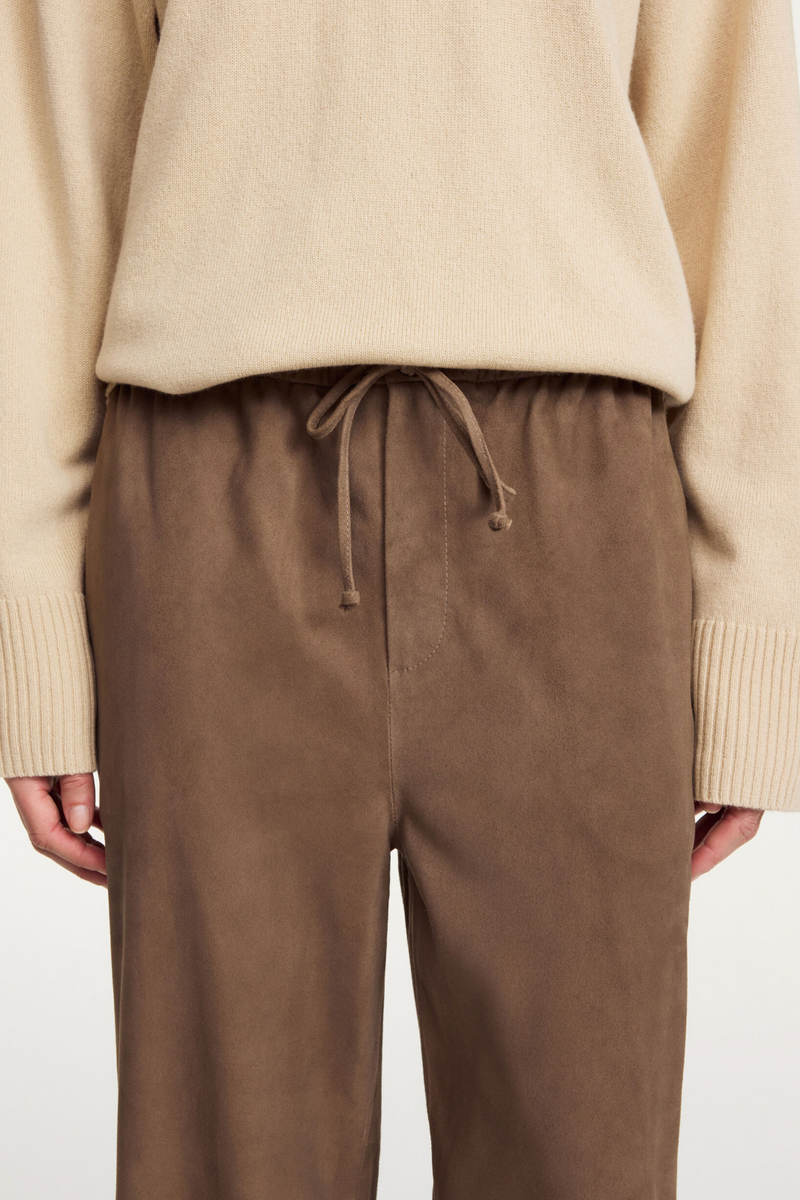 Joanni Suede Trousers - Chocolate Chip