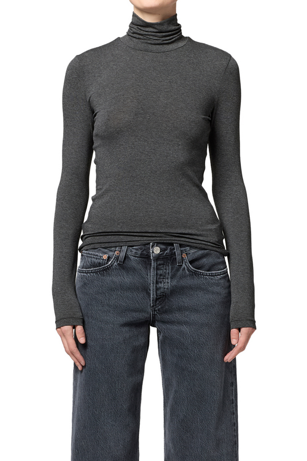 Pascale Turtleneck - Charcoal Heather
