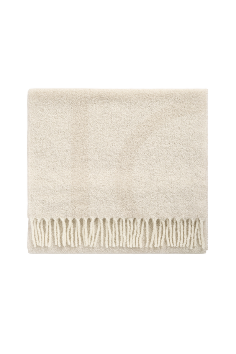 Monogram Jacquard Scarf - Ecru/White