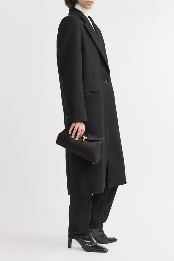 T-Lock Pony Hair Clutch - Wine