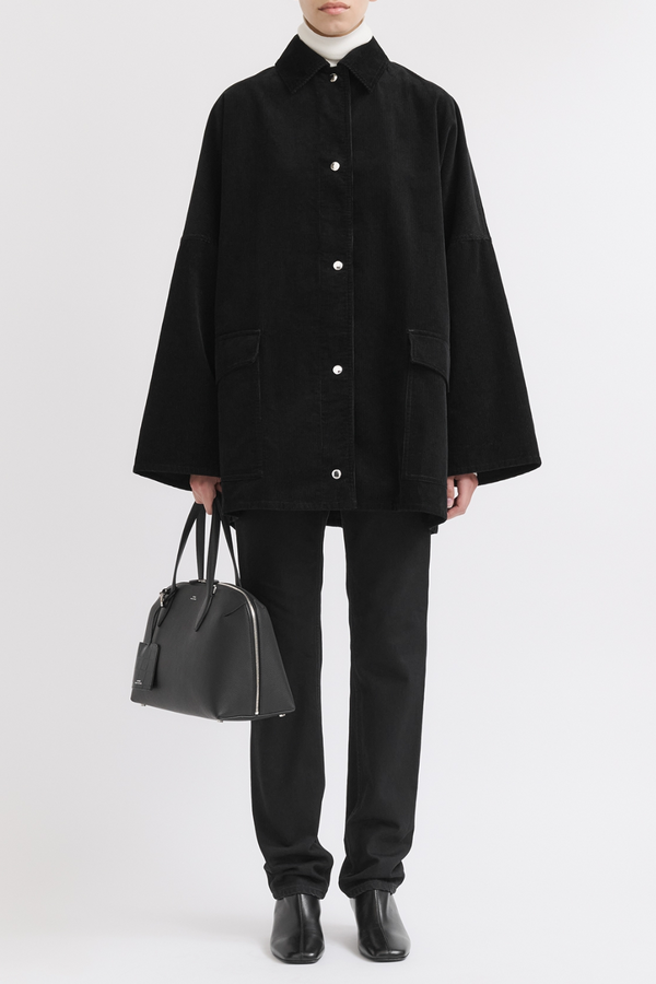 Cord Oversize Jacket - Black