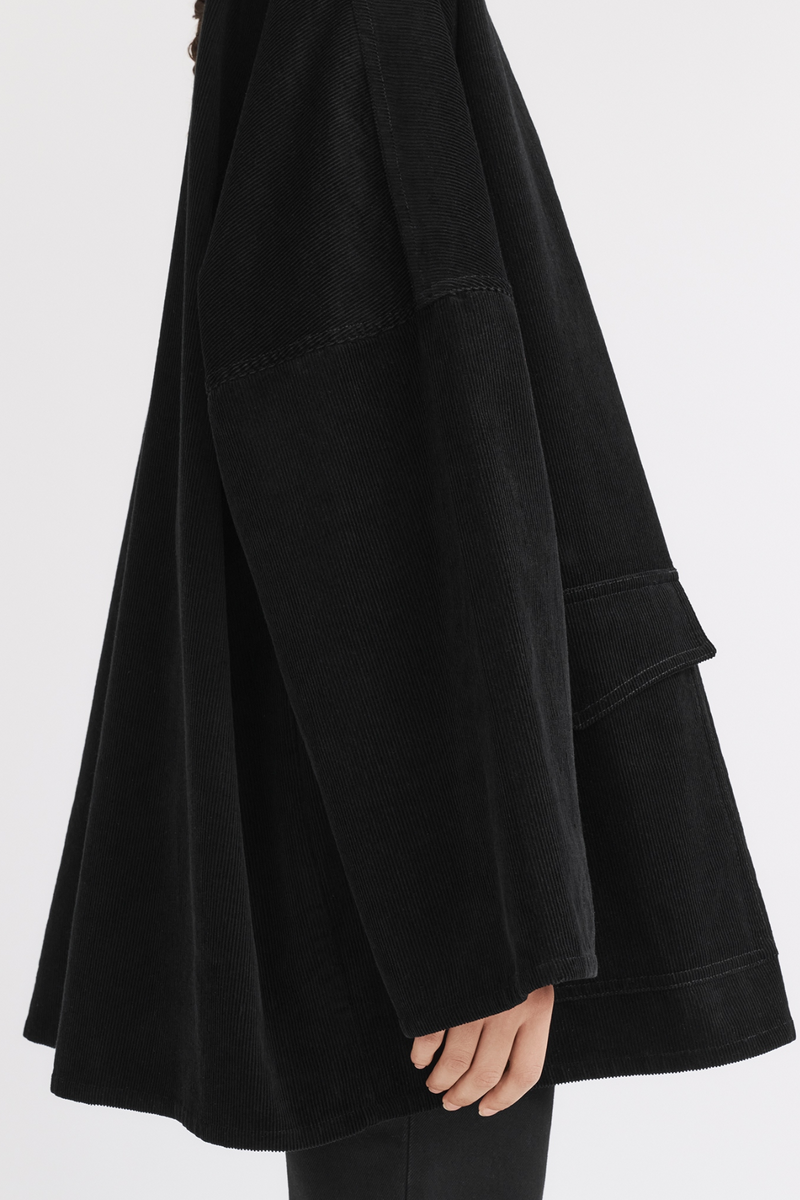 Cord Oversize Jacket - Black