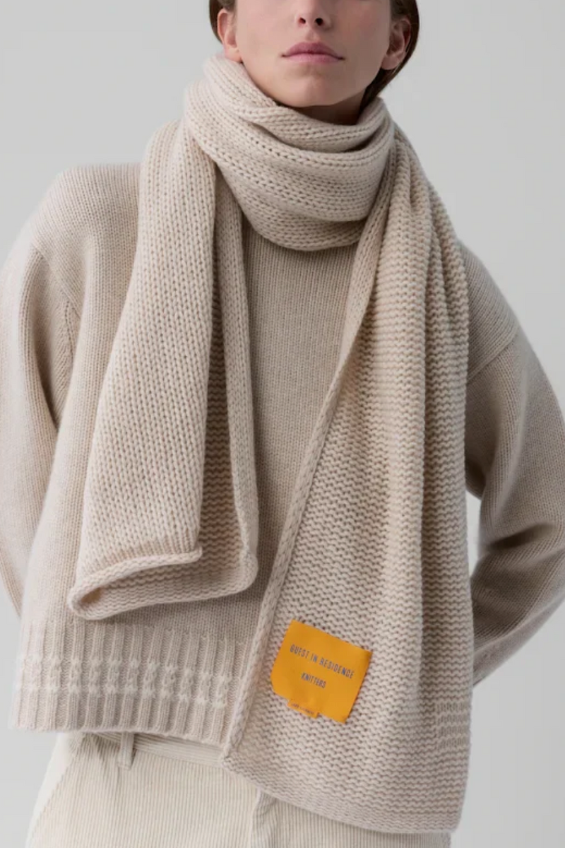 Tipped Cozy Turtleneck - Sandstone/Cream