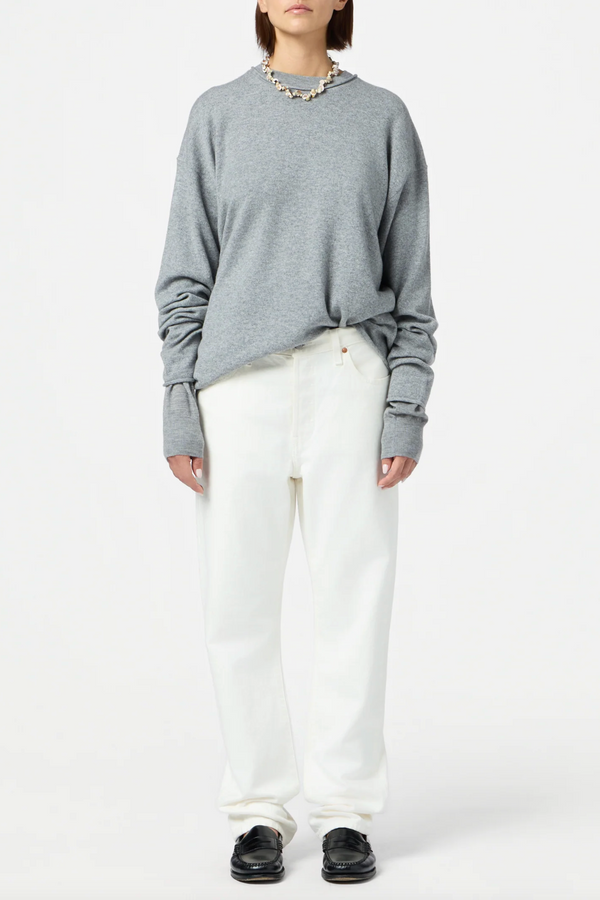 Oversized Crew - Heather Grey