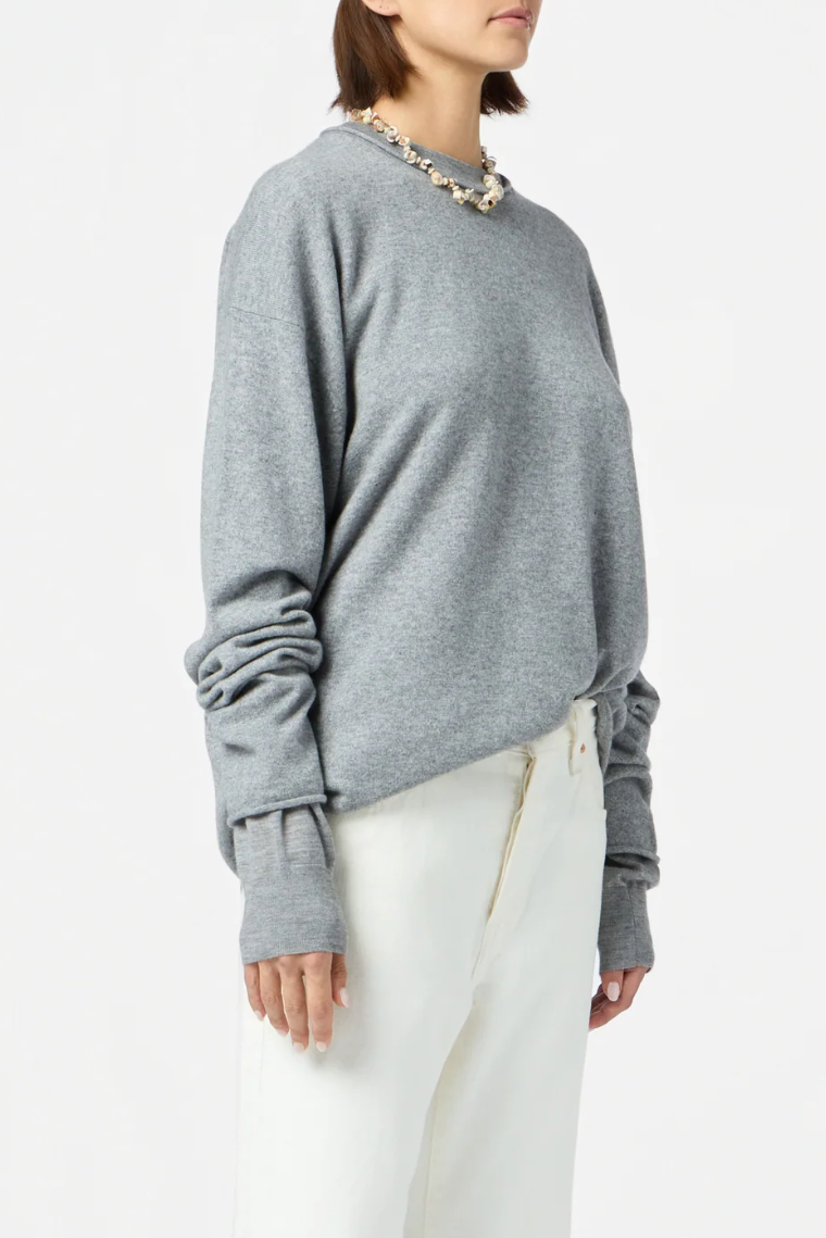 Oversized Crew - Heather Grey