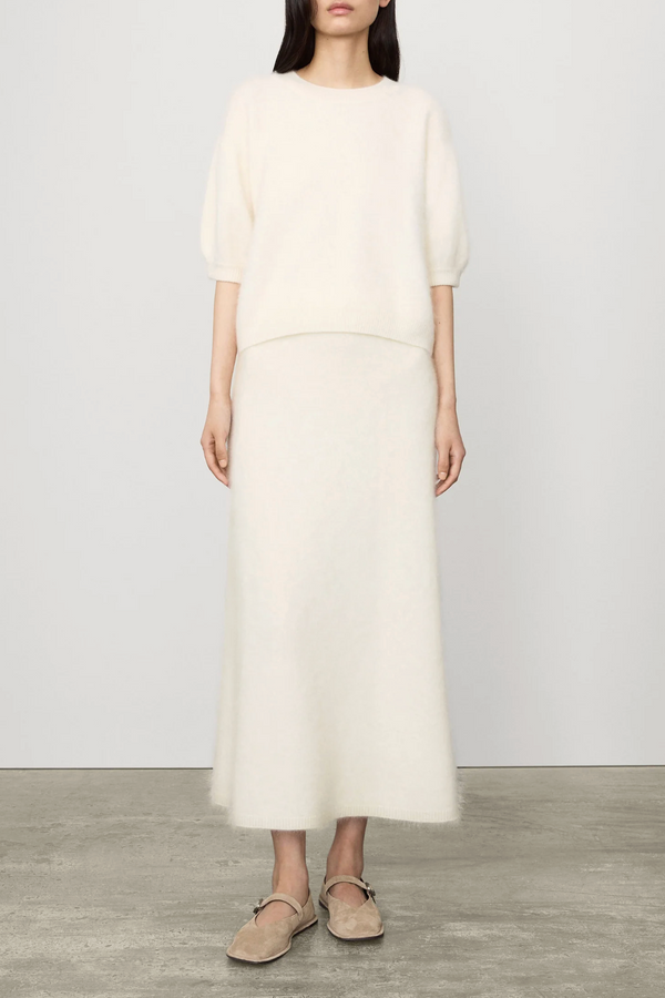 Asta Skirt - Cream Brushed