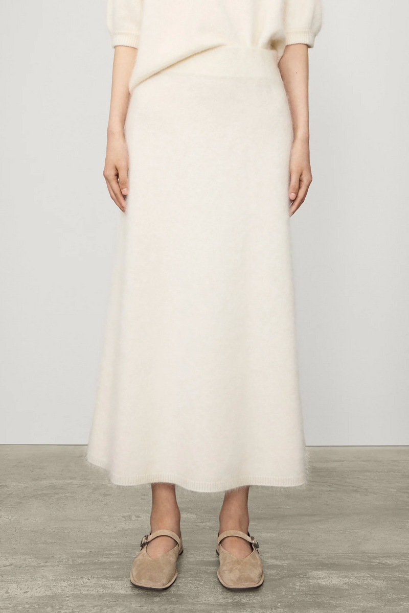 Asta Skirt - Cream Brushed