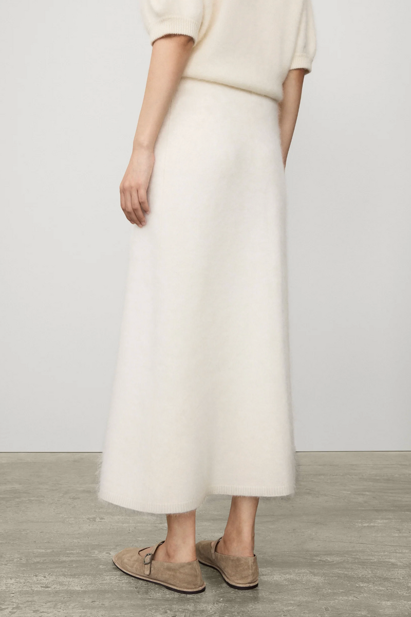 Asta Skirt - Cream Brushed