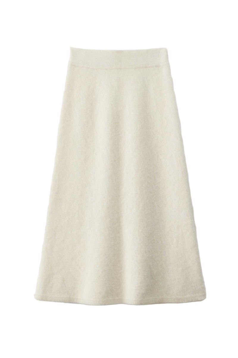 Asta Skirt - Cream Brushed
