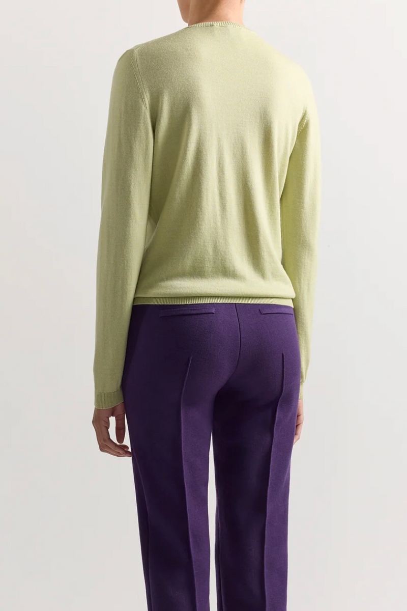 Billie V-Neck Sweater - Aloe