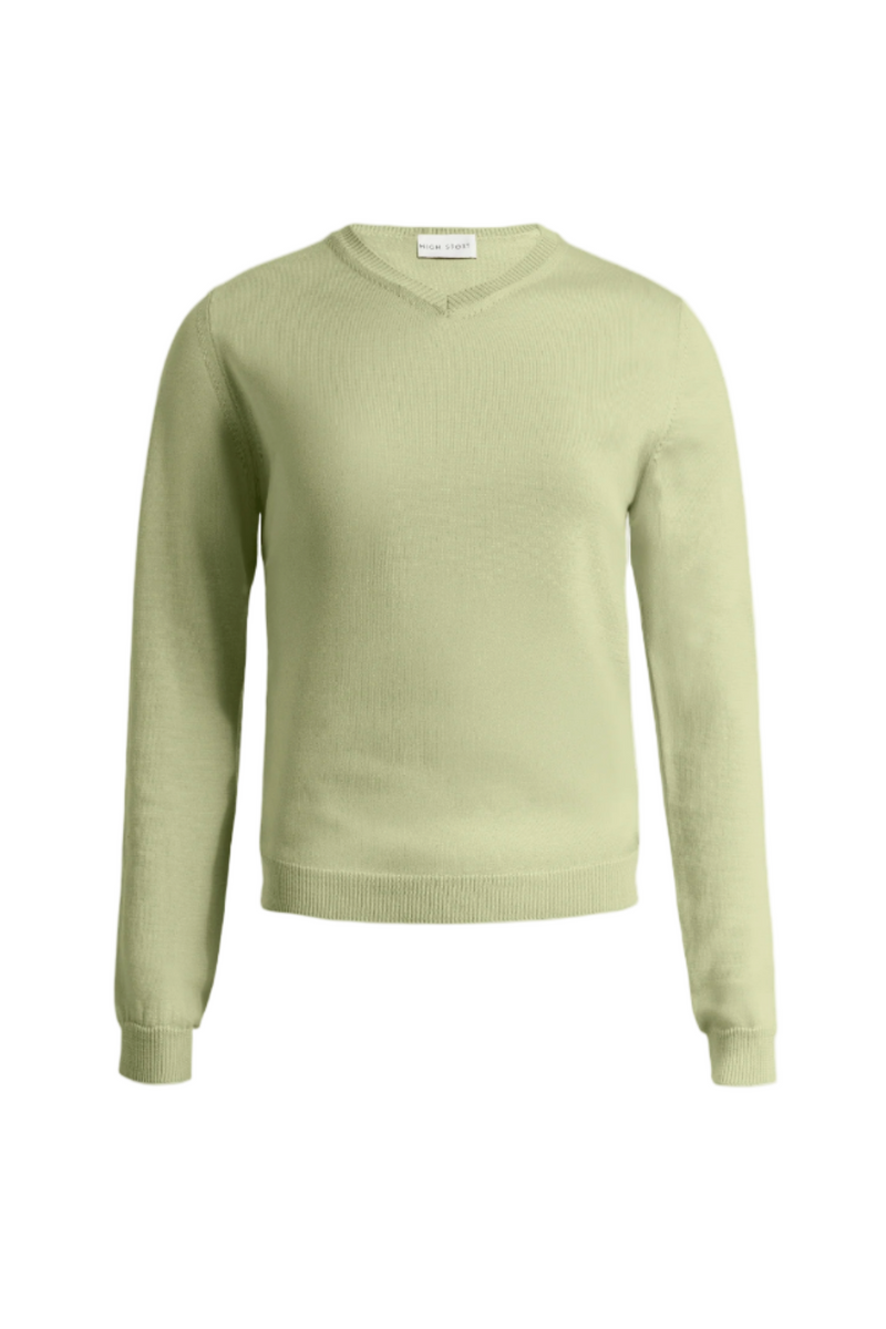Billie V-Neck Sweater - Aloe