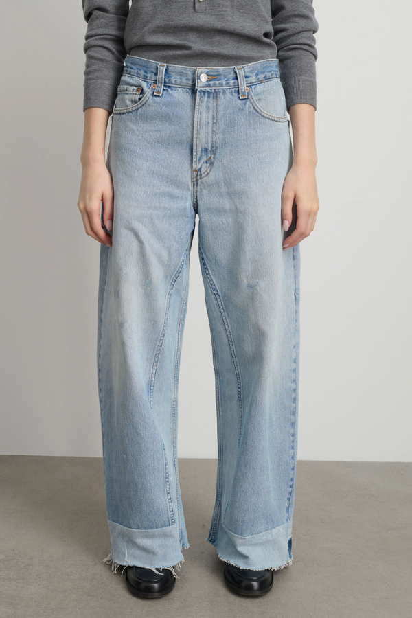 Reworked Vintage Open Hem Slouch - Vintage Indigo