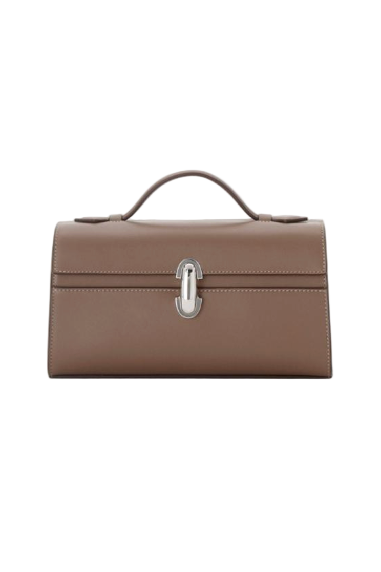 Symmetry Pochette in Smooth Calf Leather - Taupe