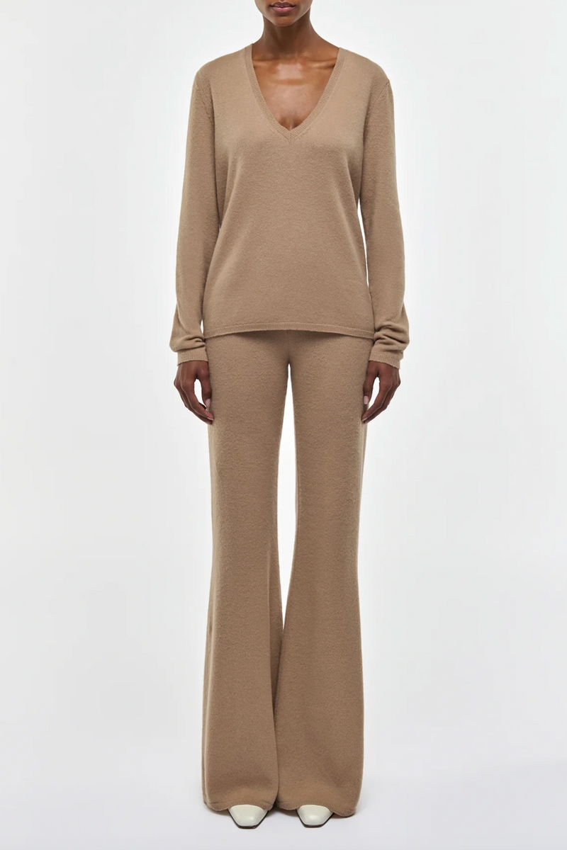 Vesper V-Neck Sweater - Camel