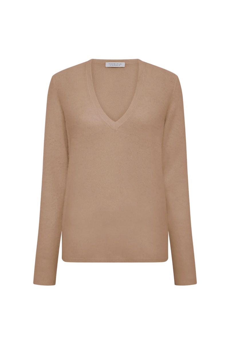 Vesper V-Neck Sweater - Camel