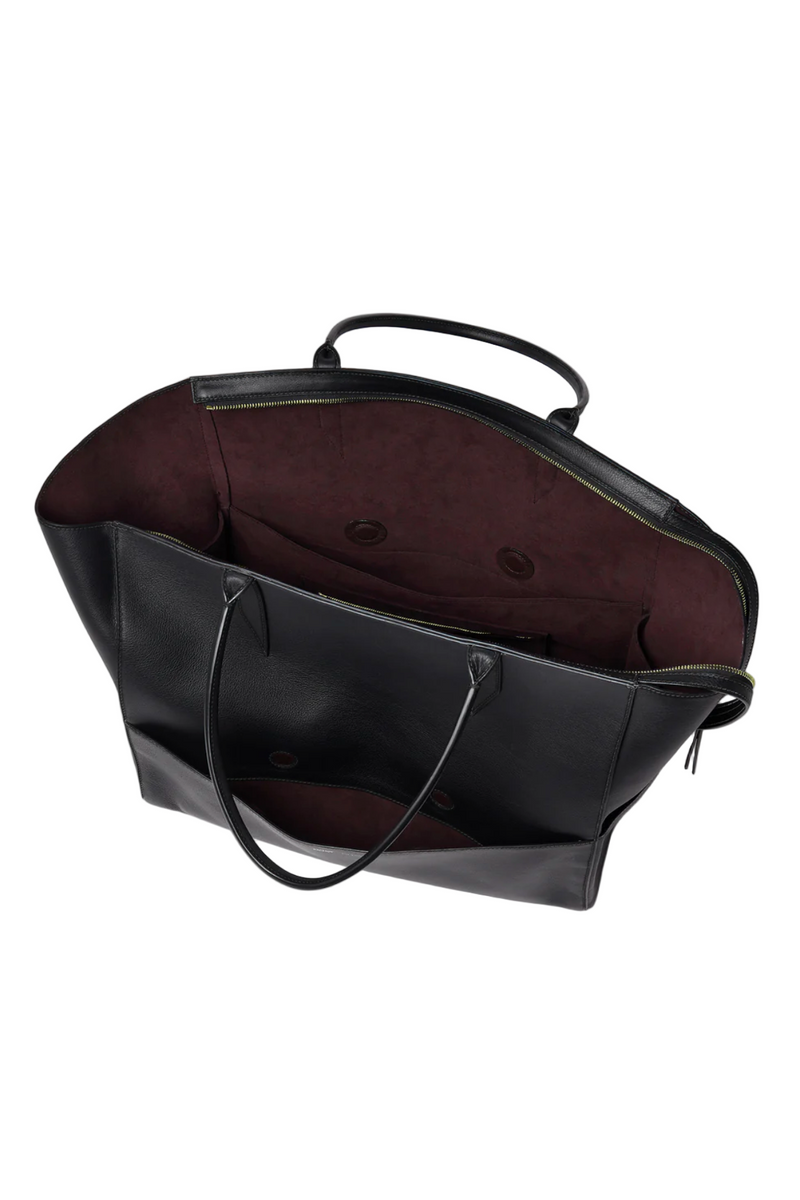 Incognito Large Cabas in Smooth Calfskin - Black