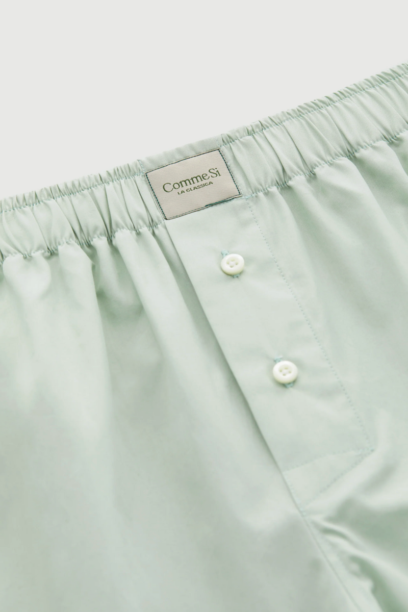 La Boxer Alta in Cotton Poplin - Sage