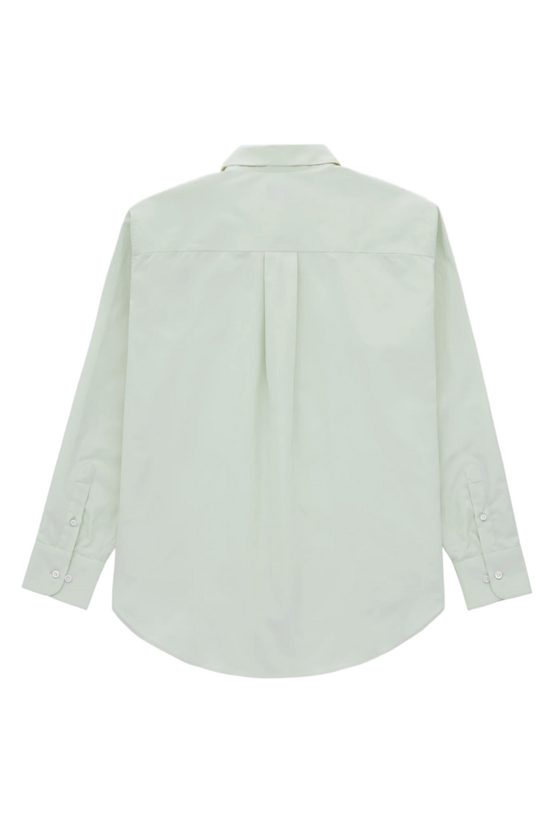 La Shirt Classica in Cotton Poplin - Sage