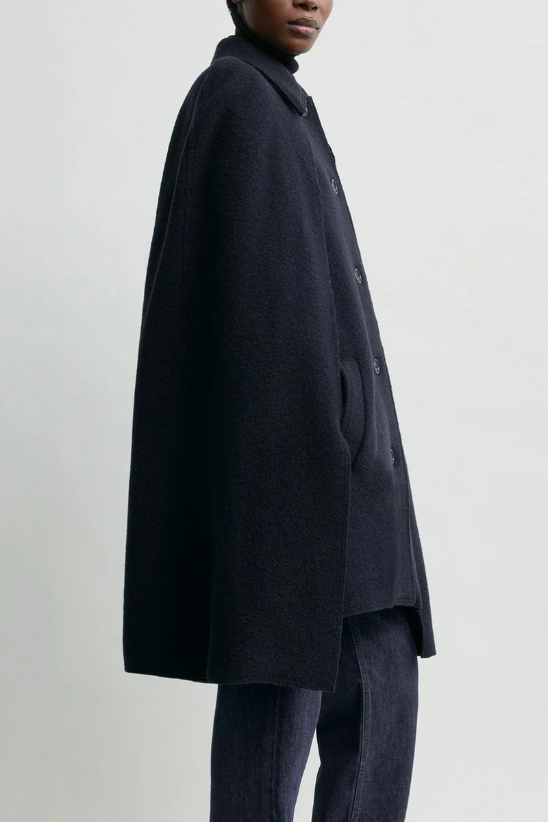 Cape Coat - Navy