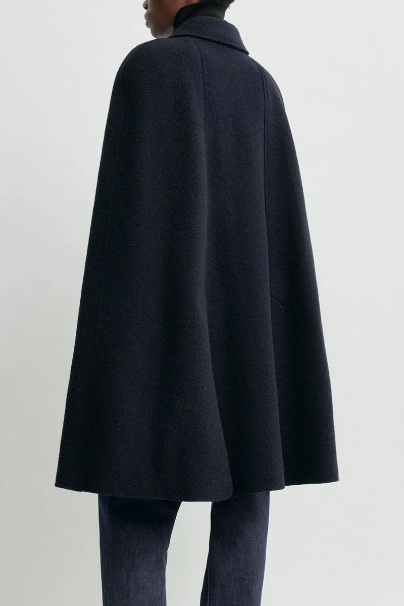 Cape Coat - Navy