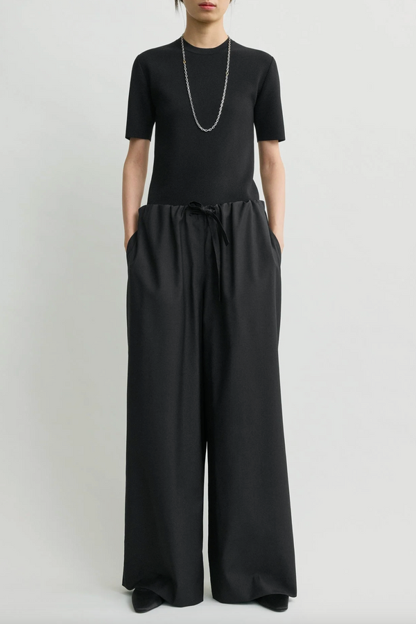 Drawstring Dinner Trousers - Black