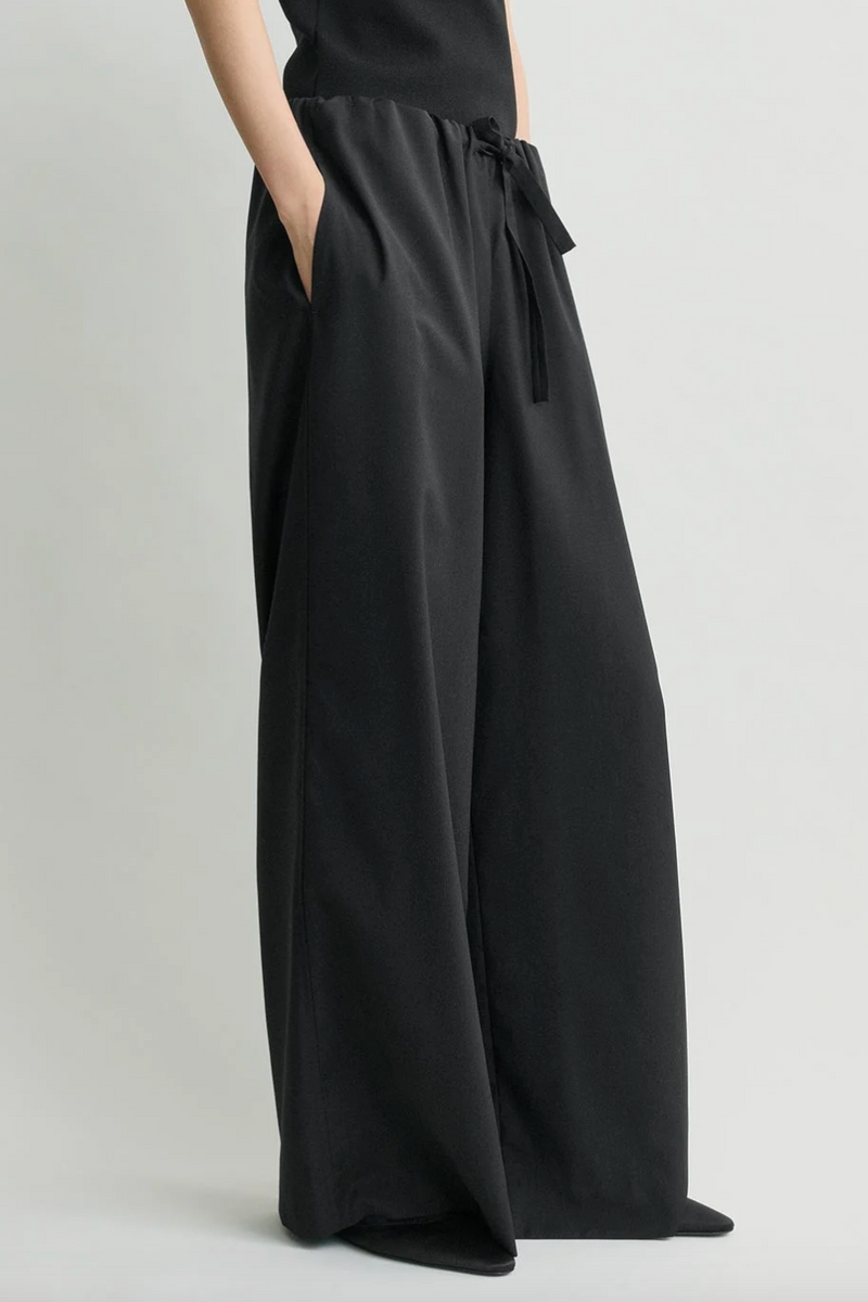 Drawstring Dinner Trousers - Black