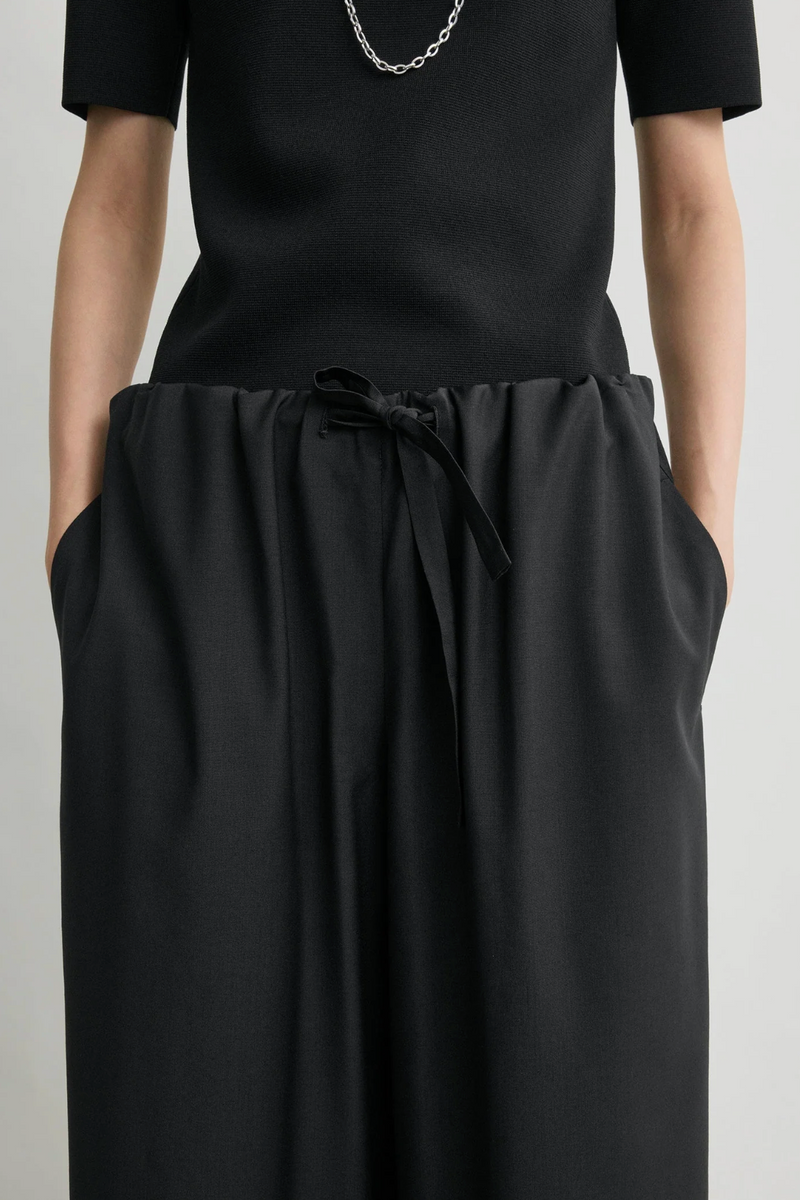 Drawstring Dinner Trousers - Black