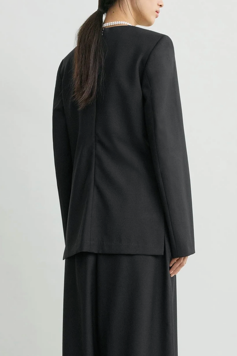 Tailored Dinner Blouse - Black