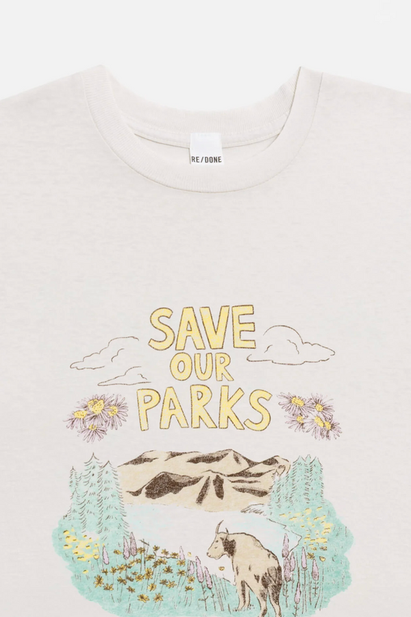 Classic "Save Our Parks" Tee - Vintage White