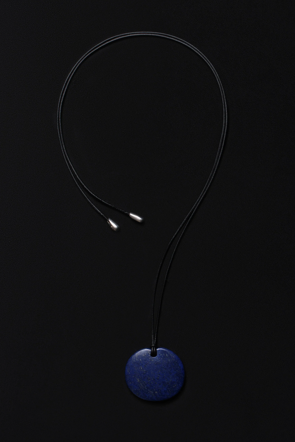 Medium Full Moon Pendant - Lapis