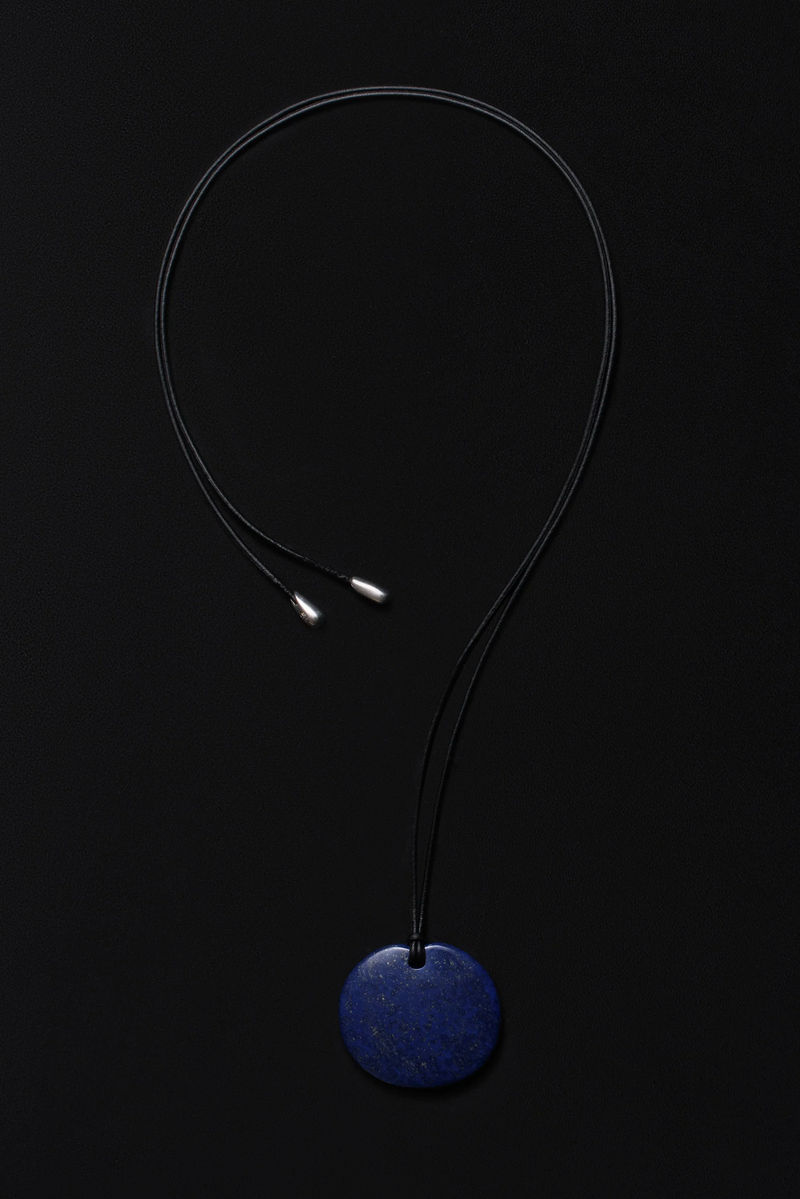 Medium Full Moon Pendant - Lapis