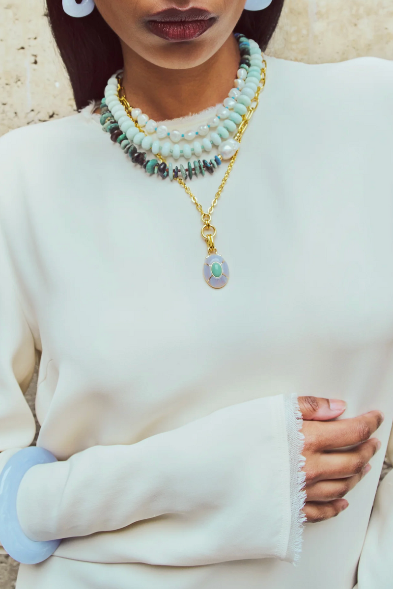 Tola Necklace - Agave Blue