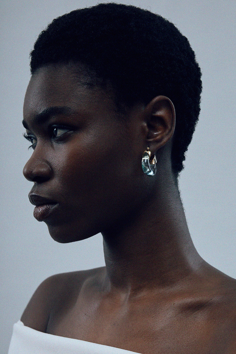 Mini Organic Hoops - Aqua