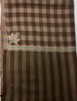 Border Embroidered Scarf - Brown/Pink Check – Hero Shop
