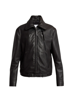 Phoenix Jacket in Pebbled Leather - Black