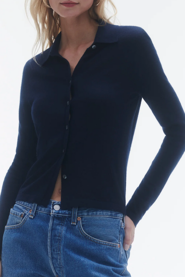 Elle Shirt in Cashmere - Midnight