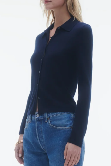 Elle Shirt in Cashmere - Midnight