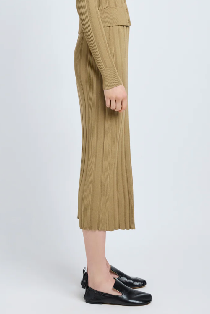 Ryanne Skirt in Column Rib - Bronze