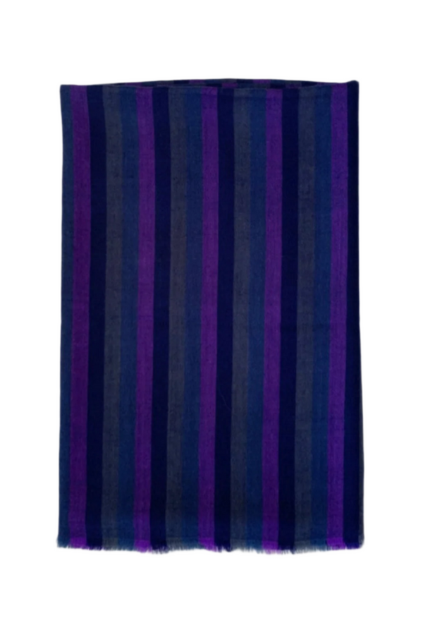 Non-Embroidered Scarf - Purple Stripe