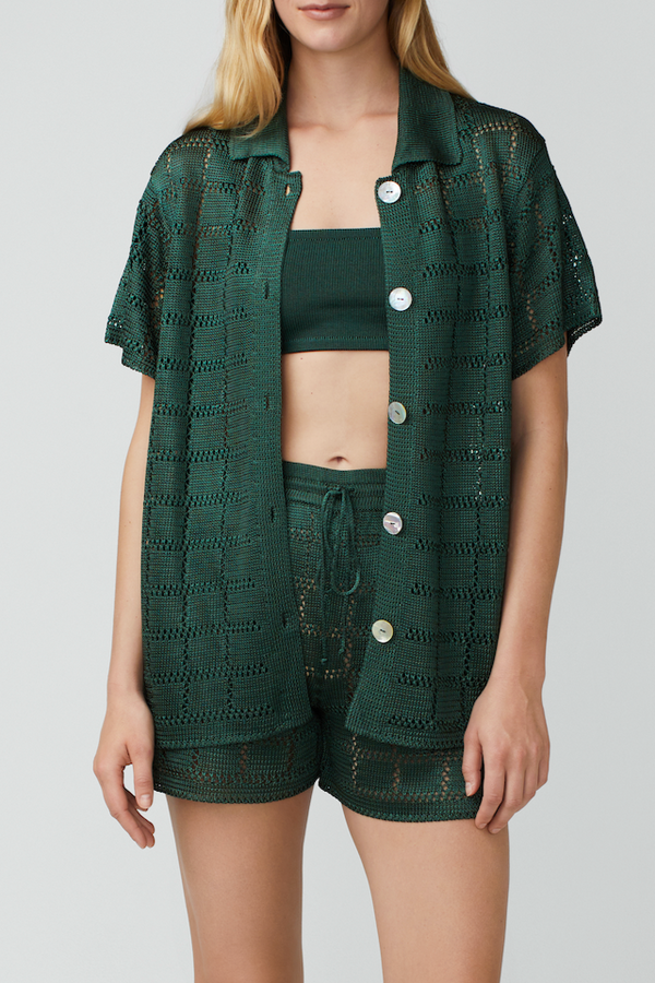 Patchwork Shorts - Pine
