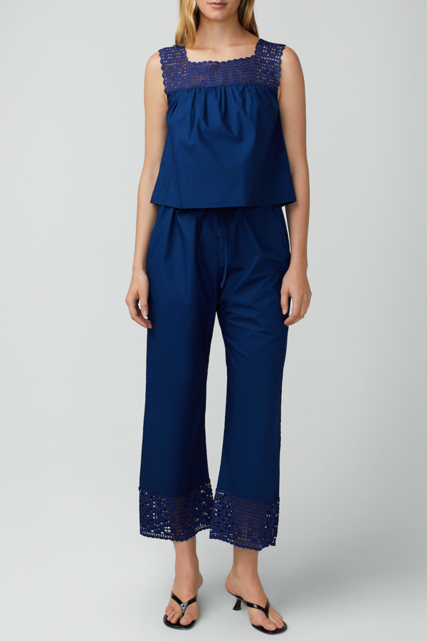 Heirloom Poplin Trouser - Navy