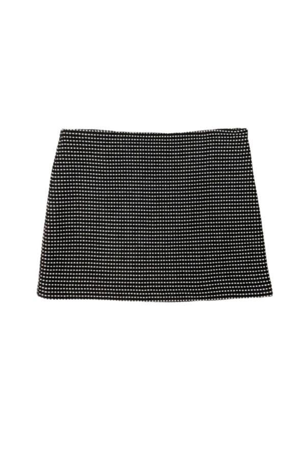 Lawson Skirt in Two Tone Tweed - Black