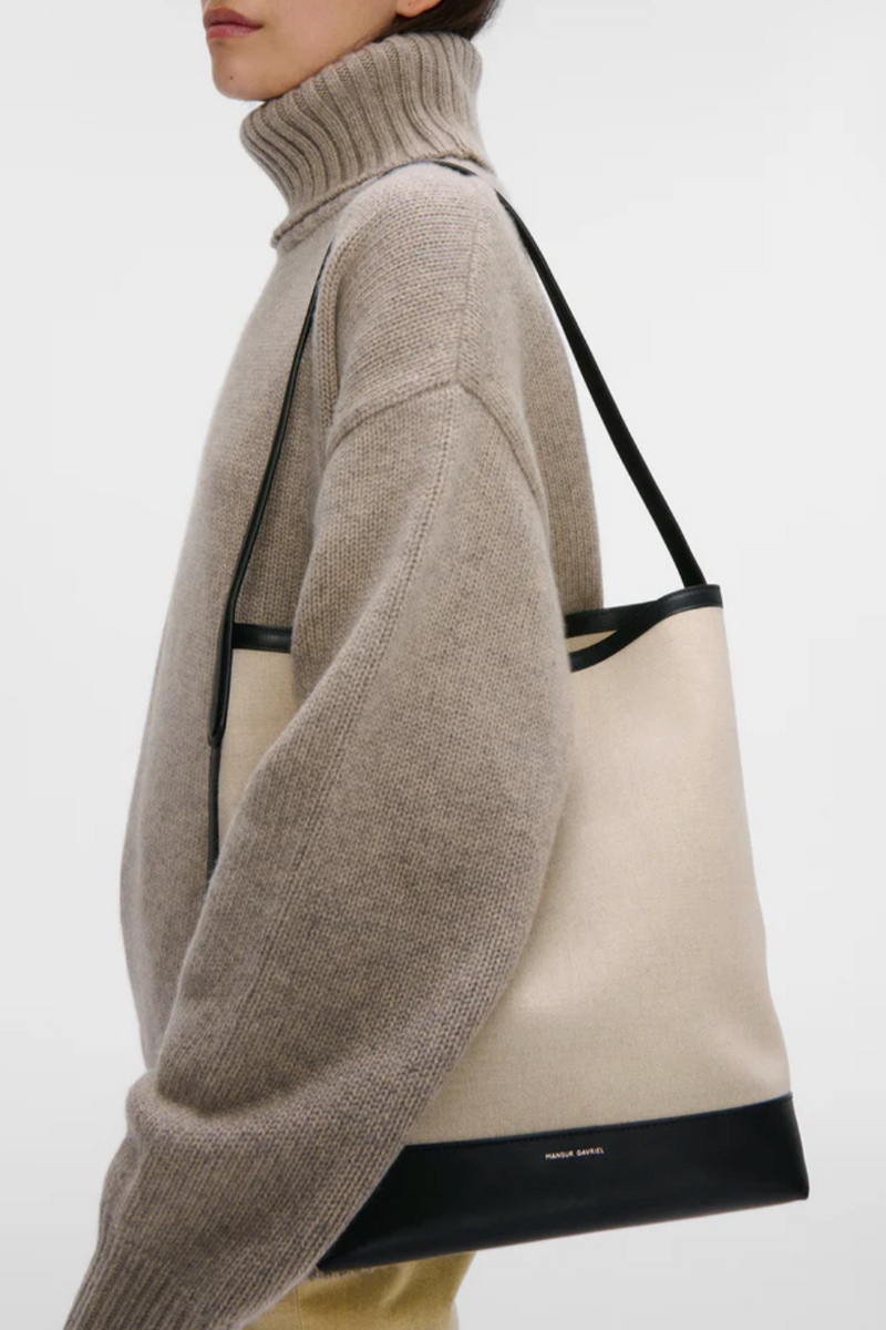 Small Everyday Cabas - Natural/Black