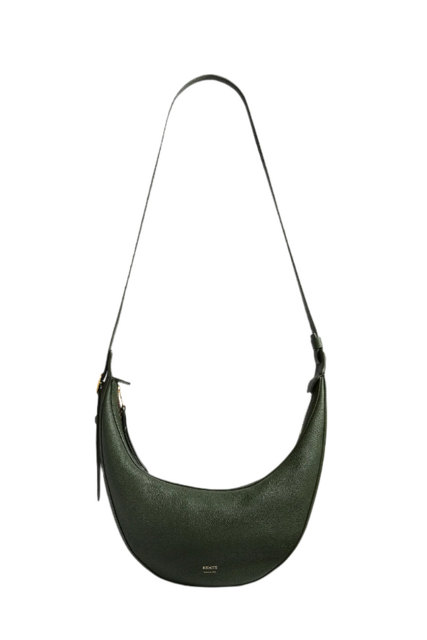 Augustina Small Leather Crossbody - Bottle Green