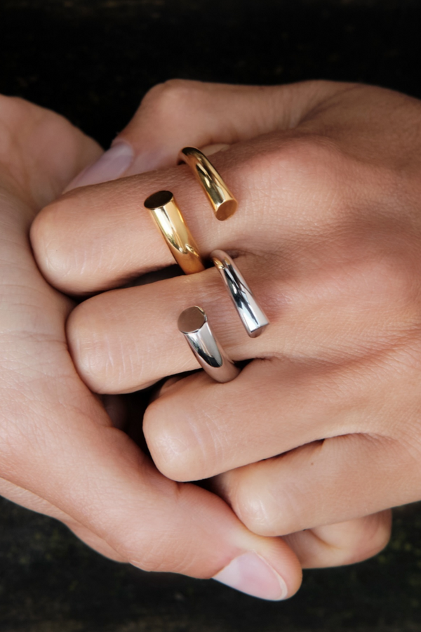 Biseau Ring - Vermeil/Silver